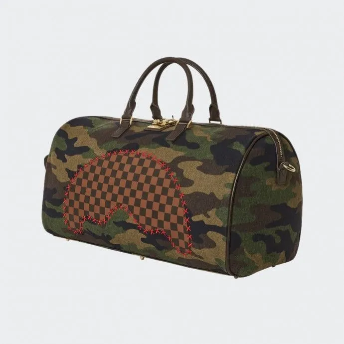 SPRAYGROUND Bolso caqui con forma de tiburón Sprayground