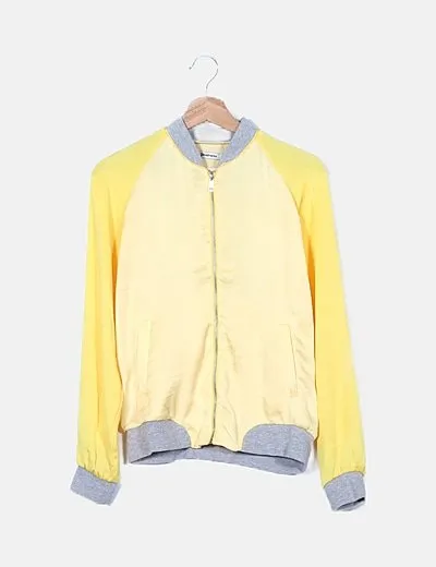 Stradivarius Chaqueta bomber bicolor