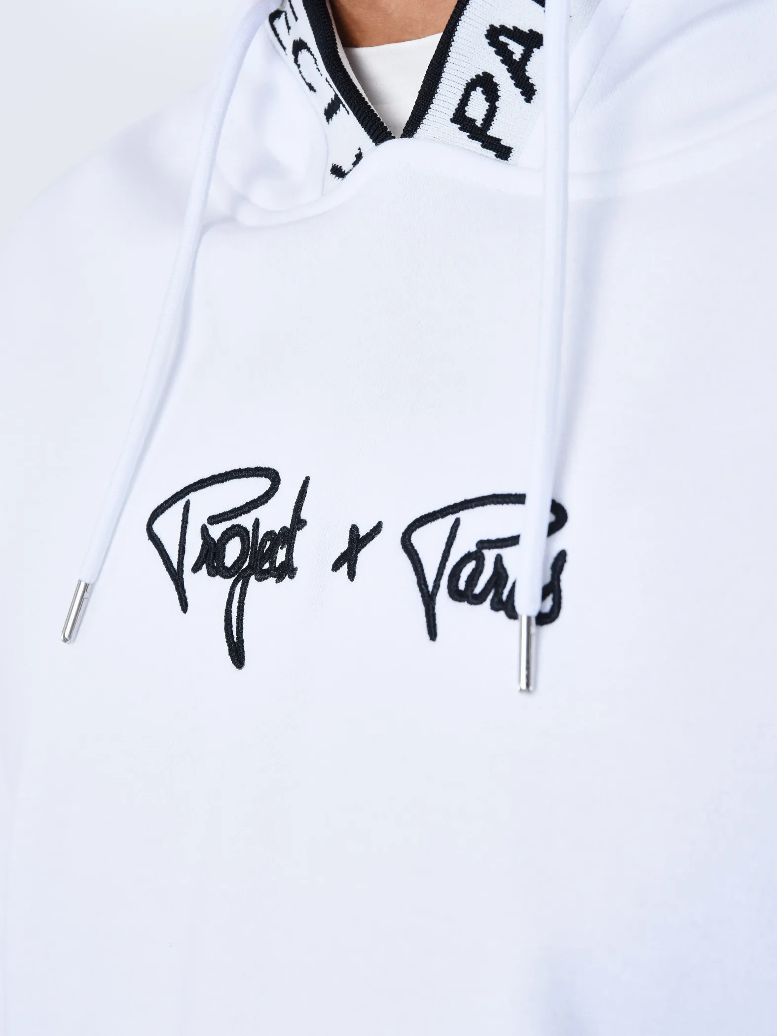 Sudadera con capucha Borde de punto con logotipo