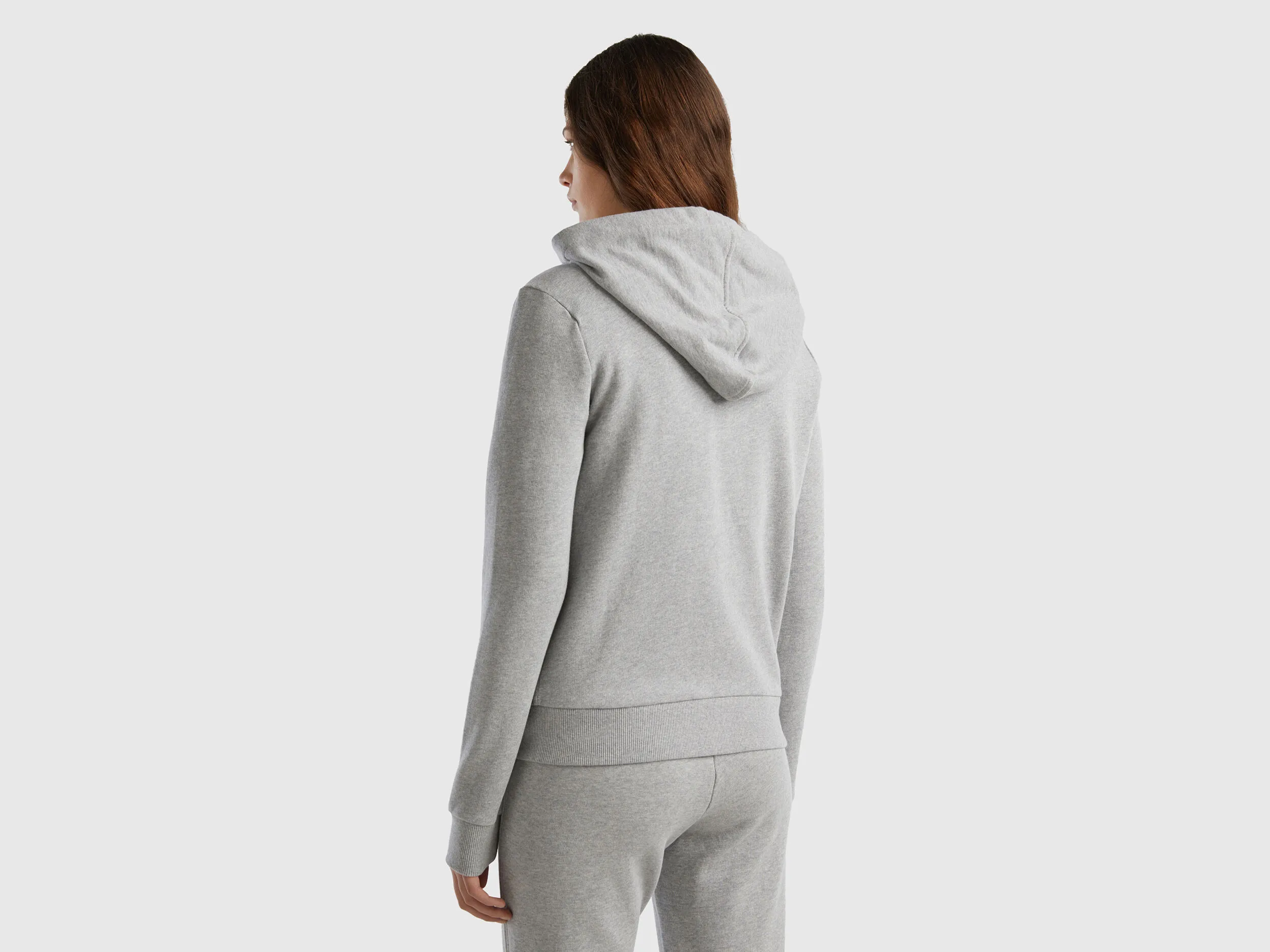Sudadera de 100 % algodón con cremallera y capucha