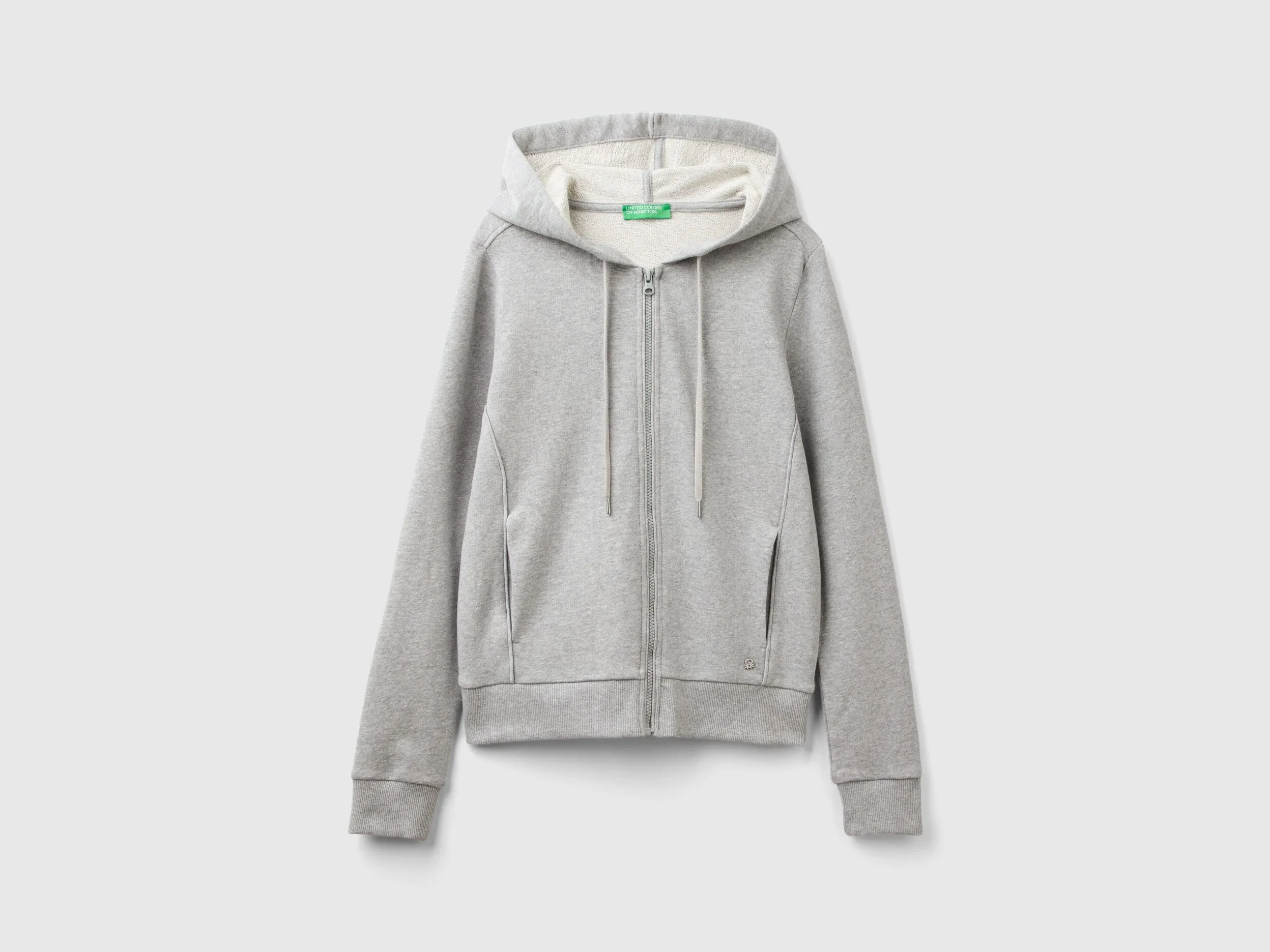 Sudadera de 100 % algodón con cremallera y capucha