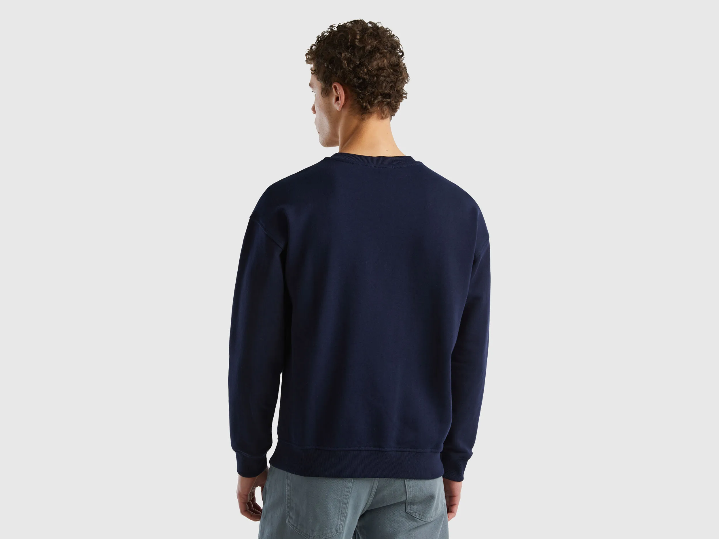 Sudadera de cuello redondo con estampado con logotipo