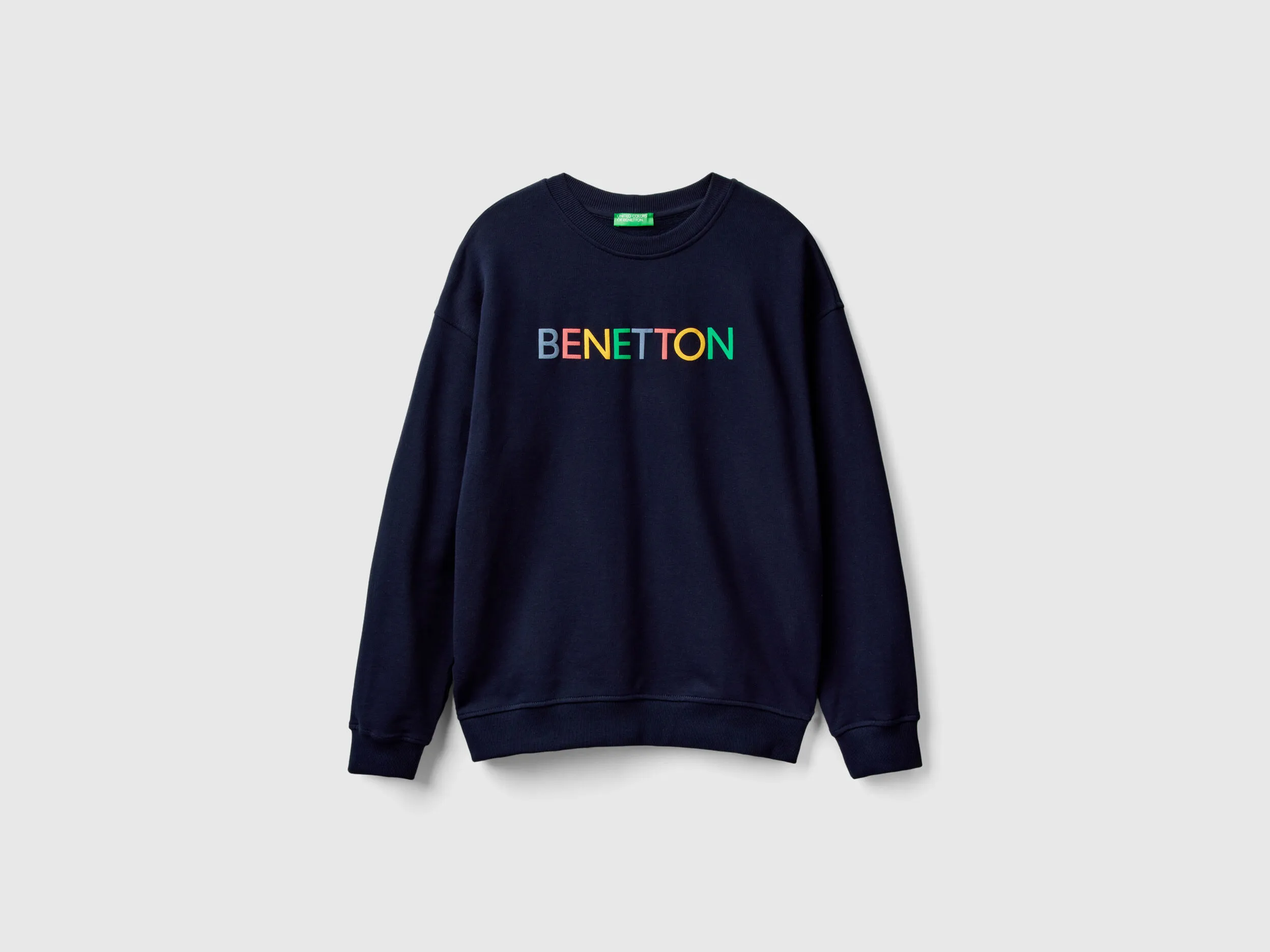 Sudadera de cuello redondo con estampado con logotipo
