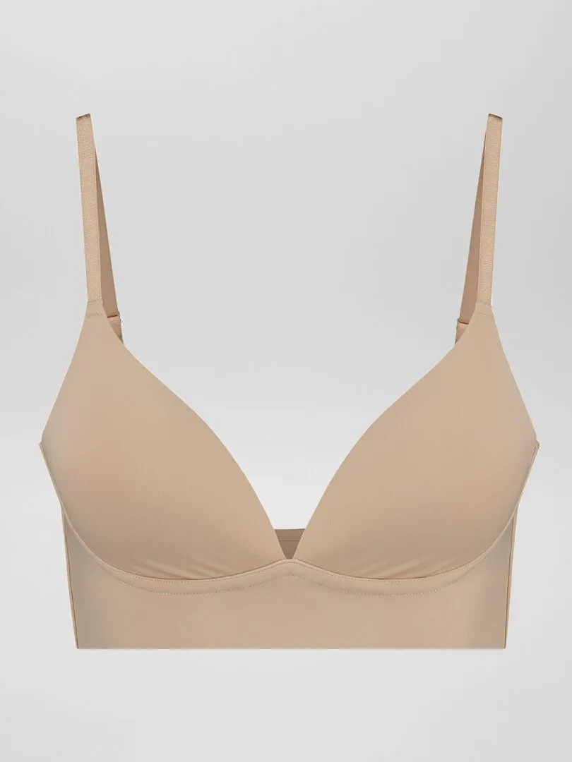 SUJETADOR CON ESCOTE PRONUNCIADO 'BYE BRA'  BEIGE