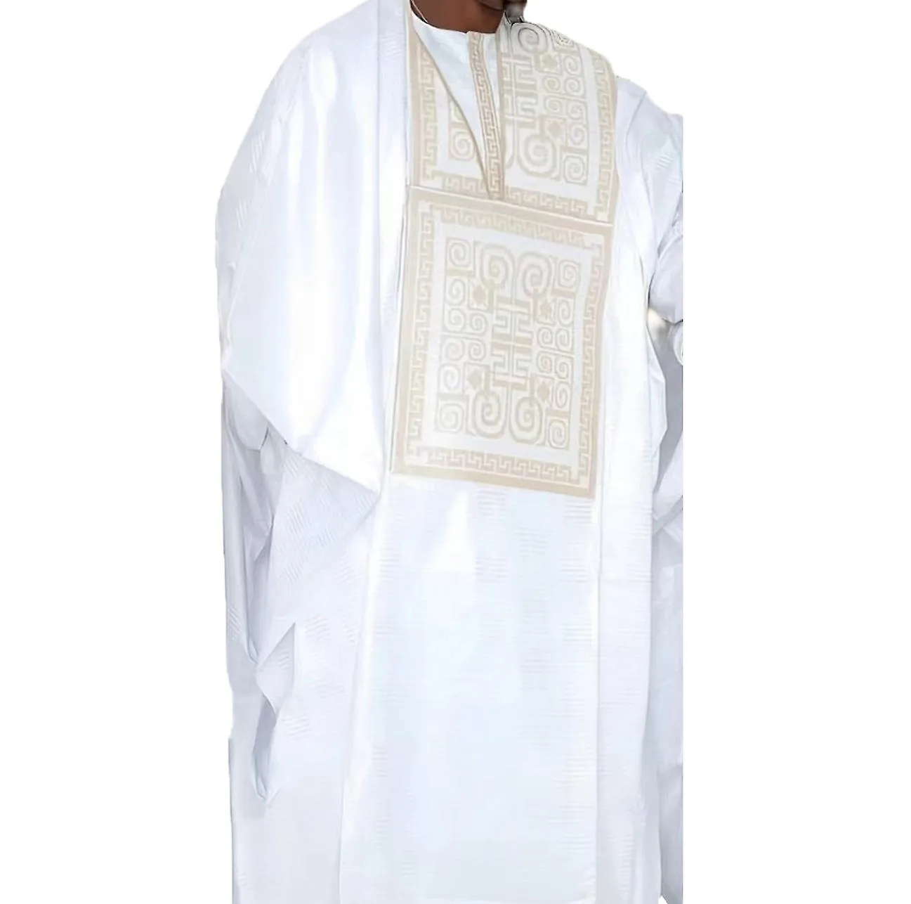 Tidoirsa Ropa africana para hombres como atuendo de noche bordado Iglesia blanca Dashiki Kaftan