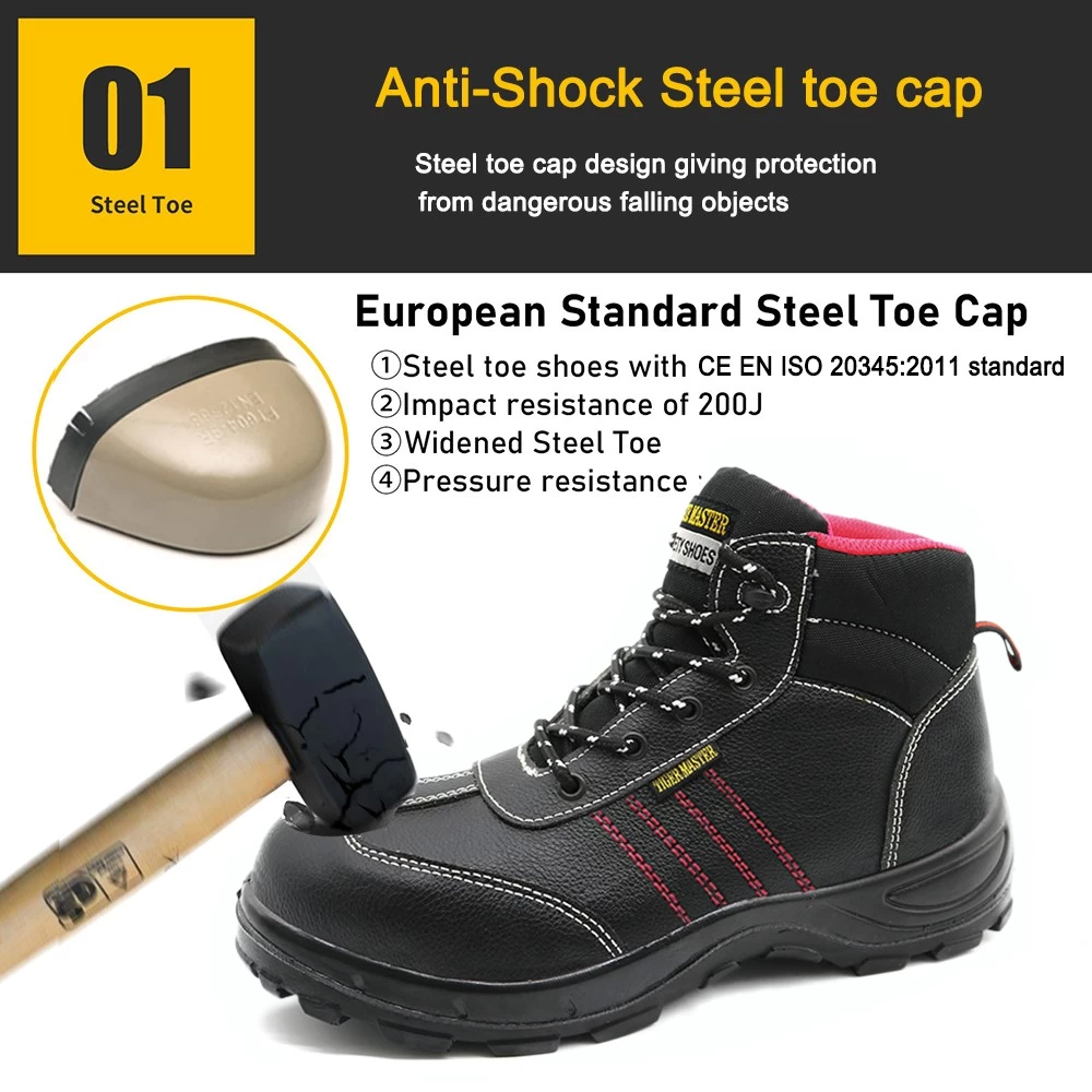 TM077 Zapatos impermeables de seguridad para mujer con suela de PU antideslizante con punta de acero