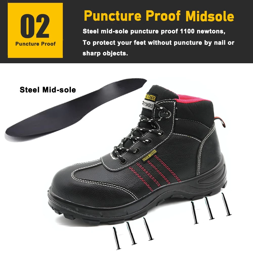 TM077 Zapatos impermeables de seguridad para mujer con suela de PU antideslizante con punta de acero