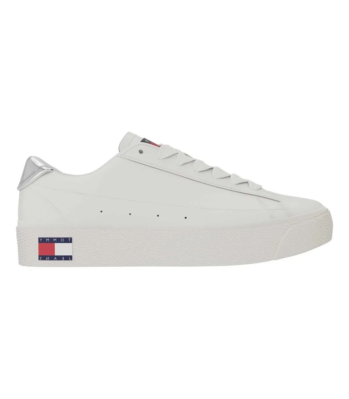 Tommy Jeans Vulcanized Leather Platform Blanco
