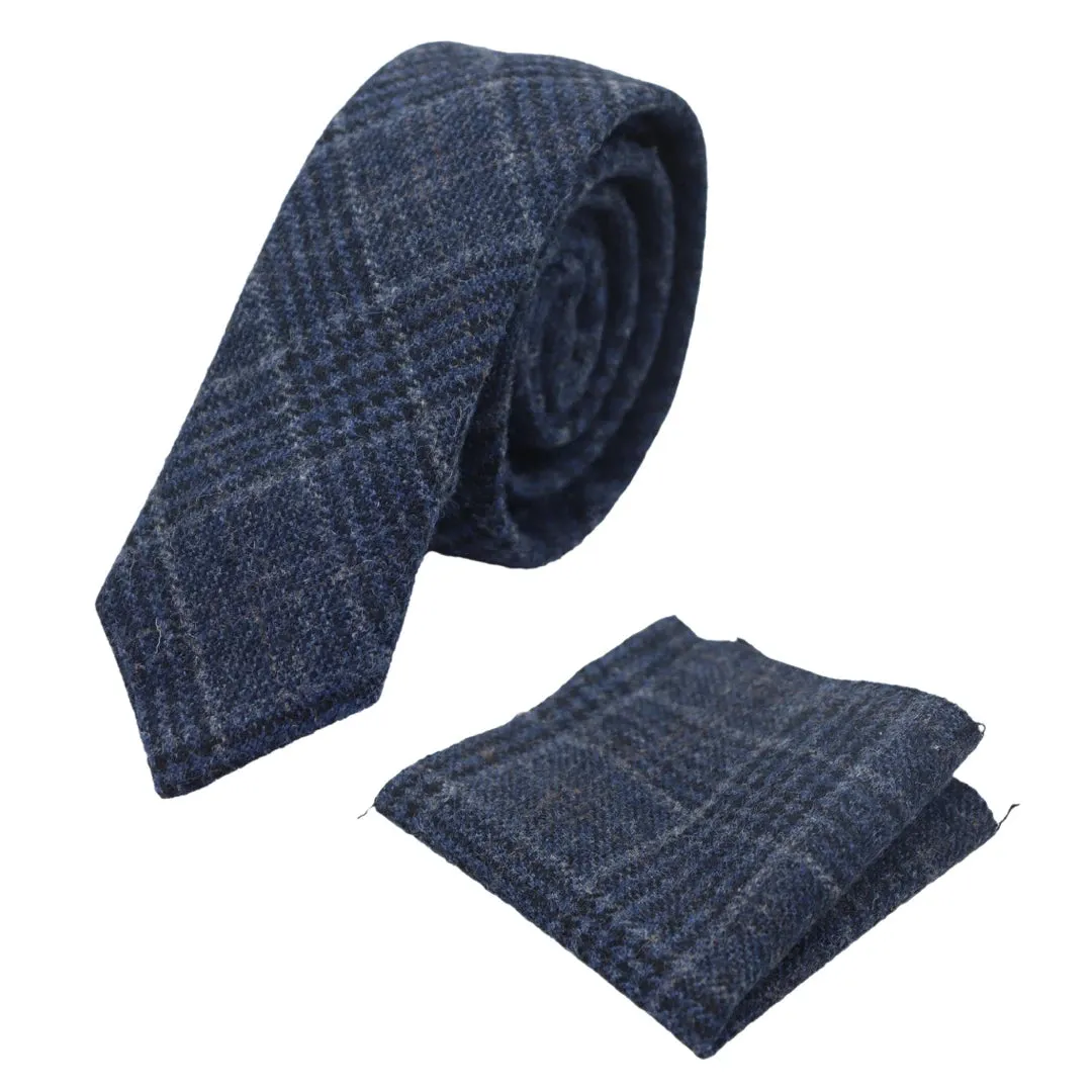 Tweed Tweed Herringbone Tie & Pocket Square Set