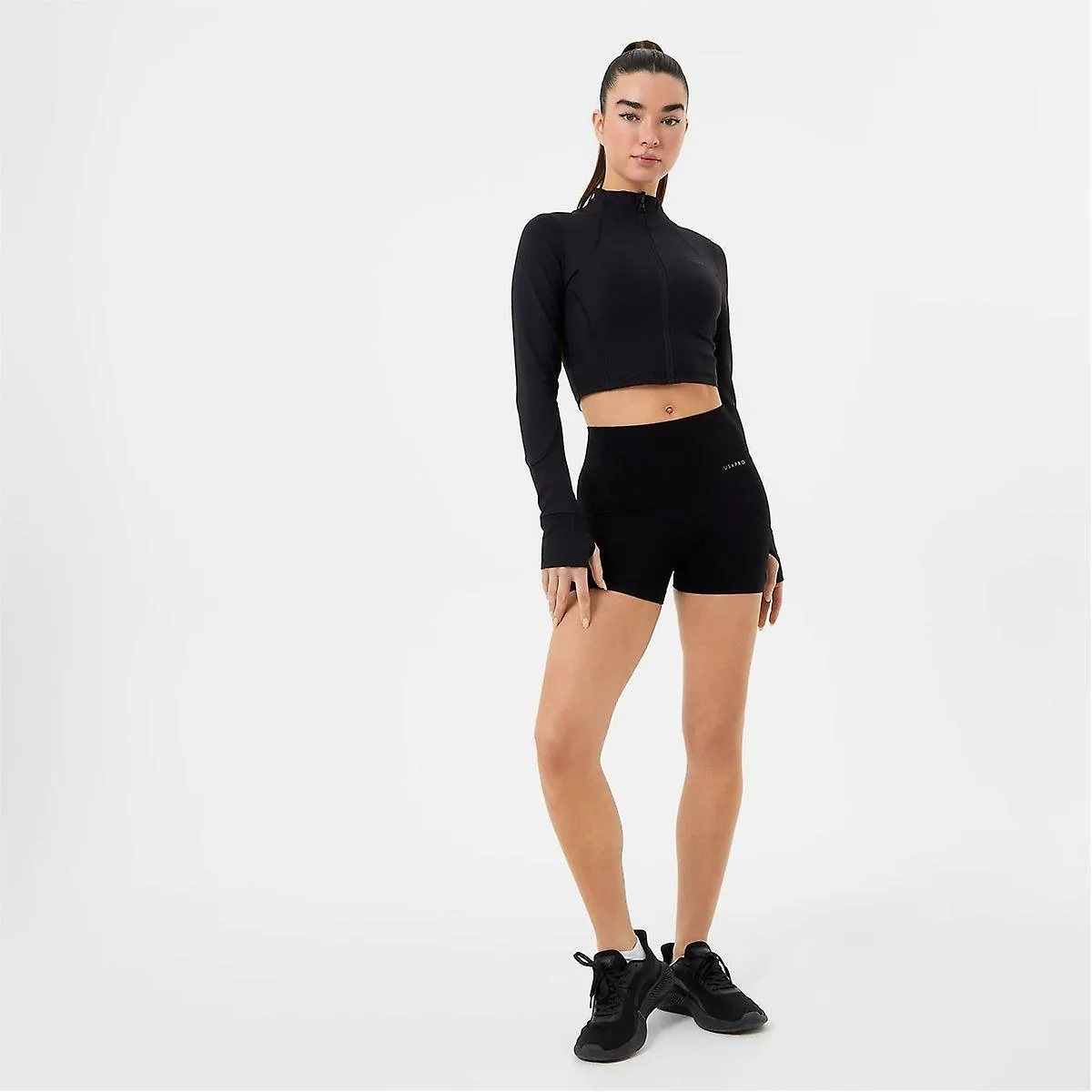 USA Pro Chaqueta de fitness recortada para mujer