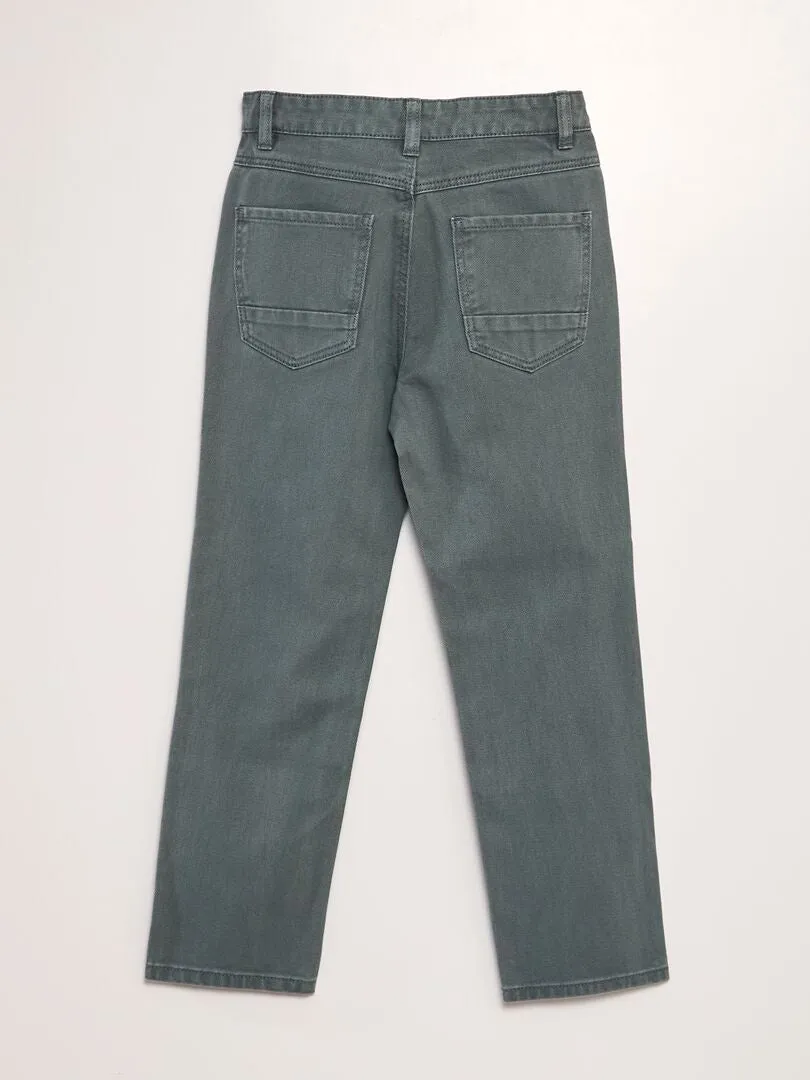 VAQUERO RECTO LISO  VERDE