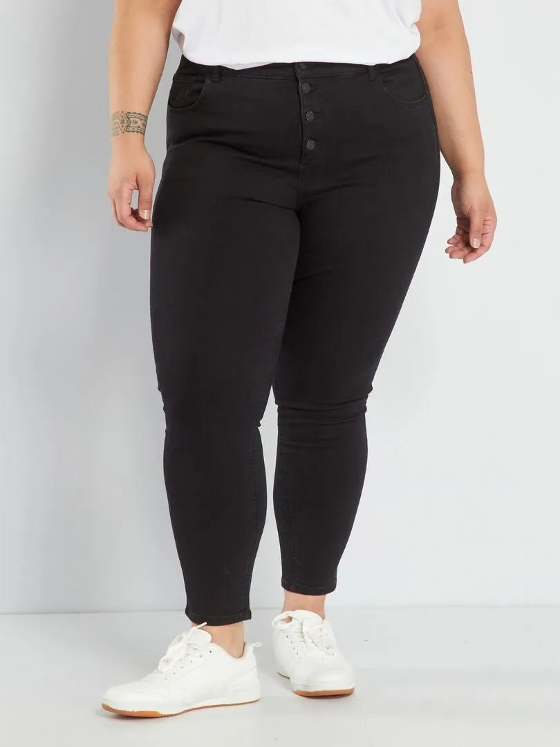 VAQUERO SKINNY DE TIRO ALTO  L32  NEGRO
