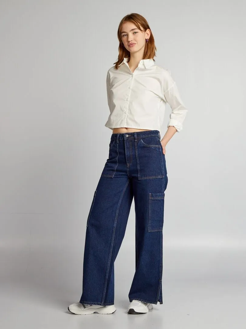 VAQUERO STRAIGHT MULTIBOLSILLOS  AZUL