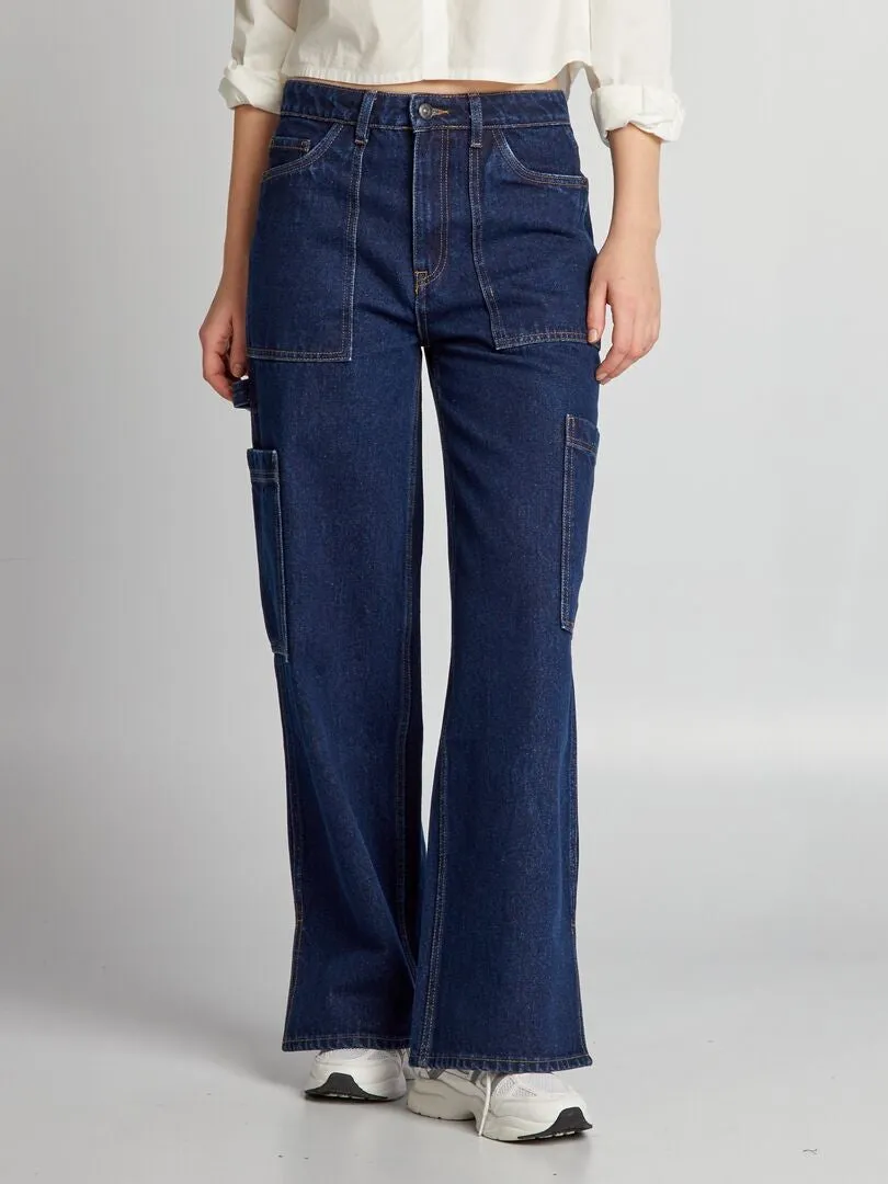 VAQUERO STRAIGHT MULTIBOLSILLOS  AZUL