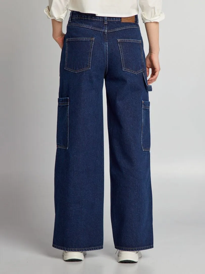 VAQUERO STRAIGHT MULTIBOLSILLOS  AZUL