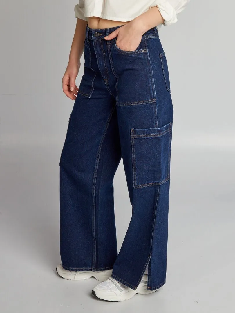 VAQUERO STRAIGHT MULTIBOLSILLOS  AZUL