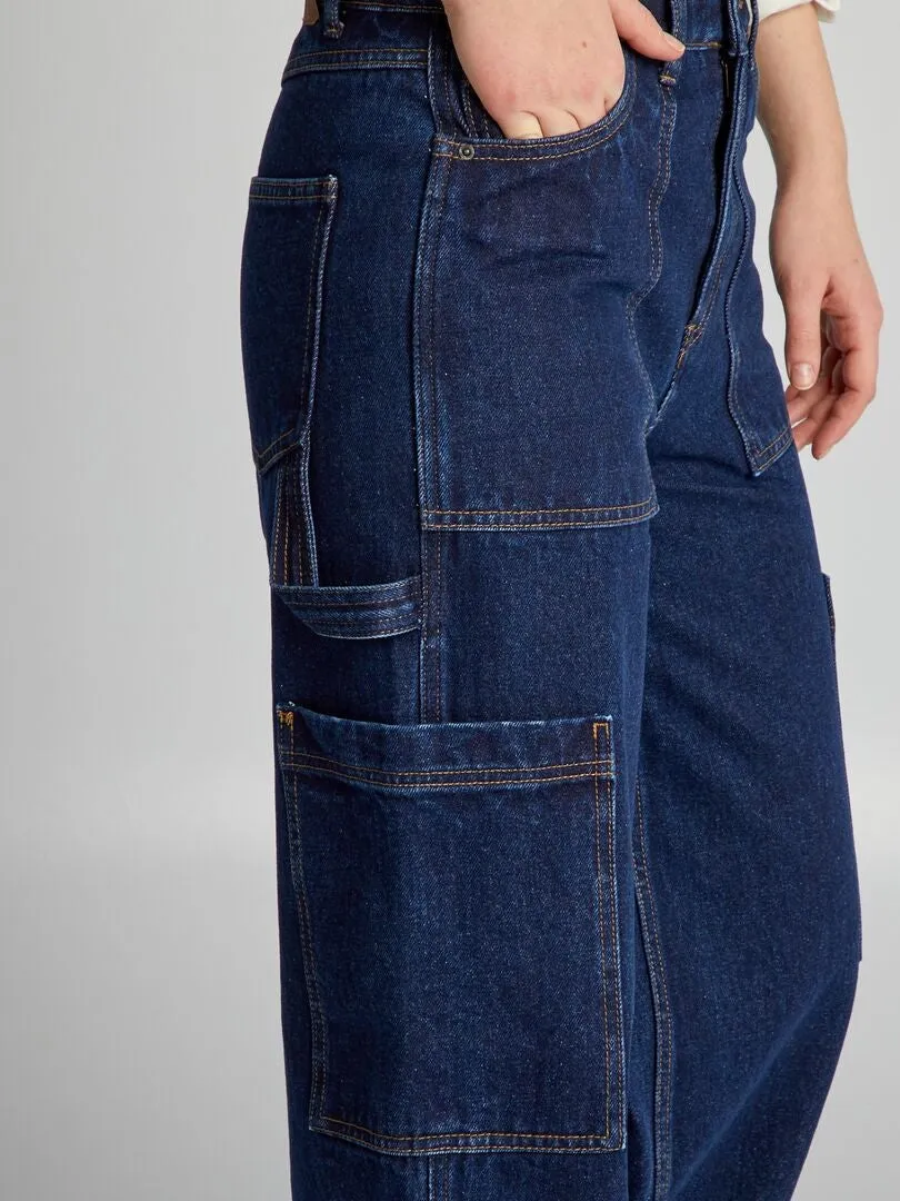 VAQUERO STRAIGHT MULTIBOLSILLOS  AZUL