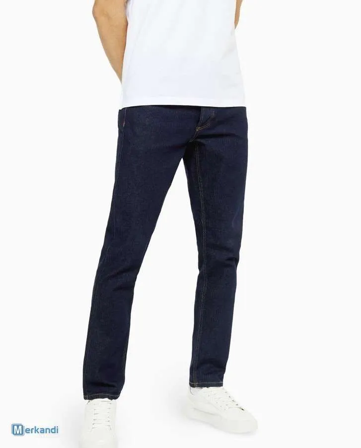 Vaqueros vaqueros premium para hombre: corte ajustado ajustado súper elástico, variedad de tallas