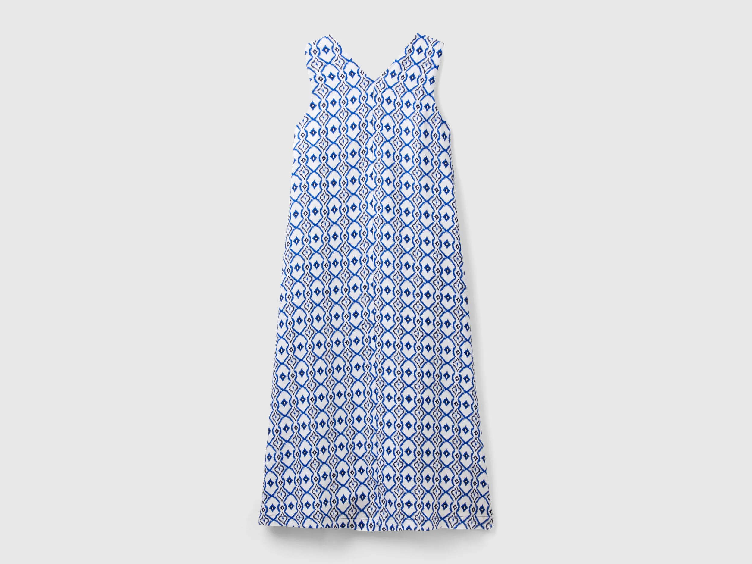 Vestido de lino estampado