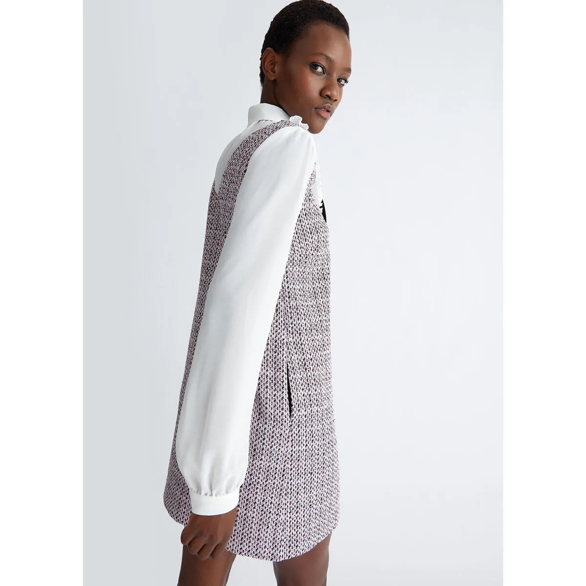 Vestido de tejido de bouclé