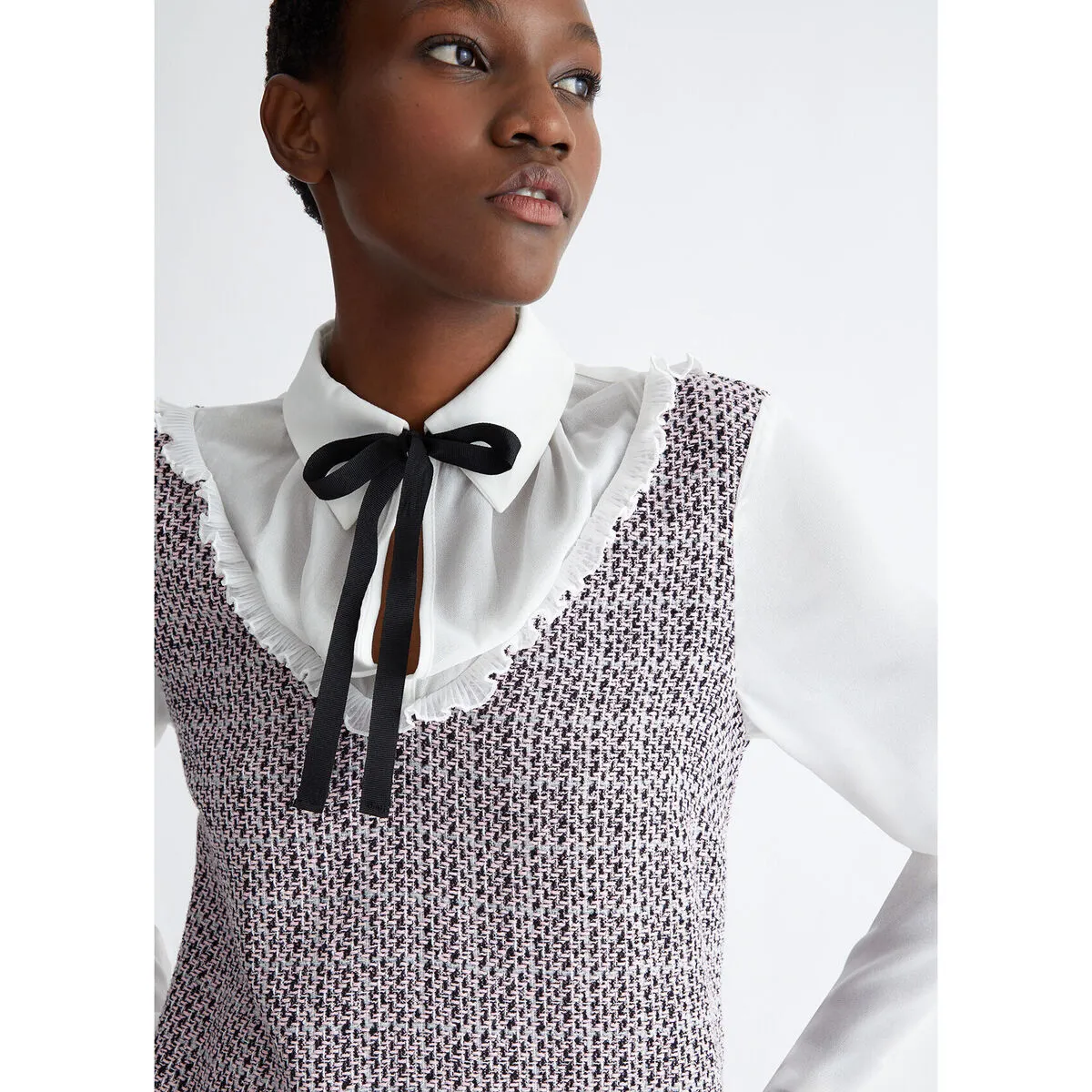 Vestido de tejido de bouclé