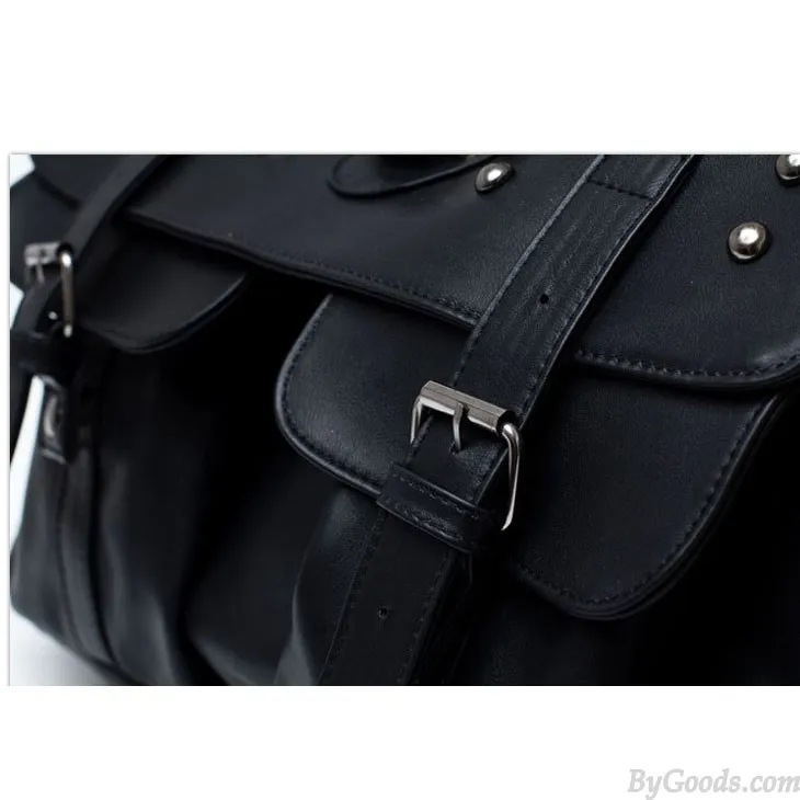Vintage Black Skull Rivets Messenger Bag&Shoulder Bag