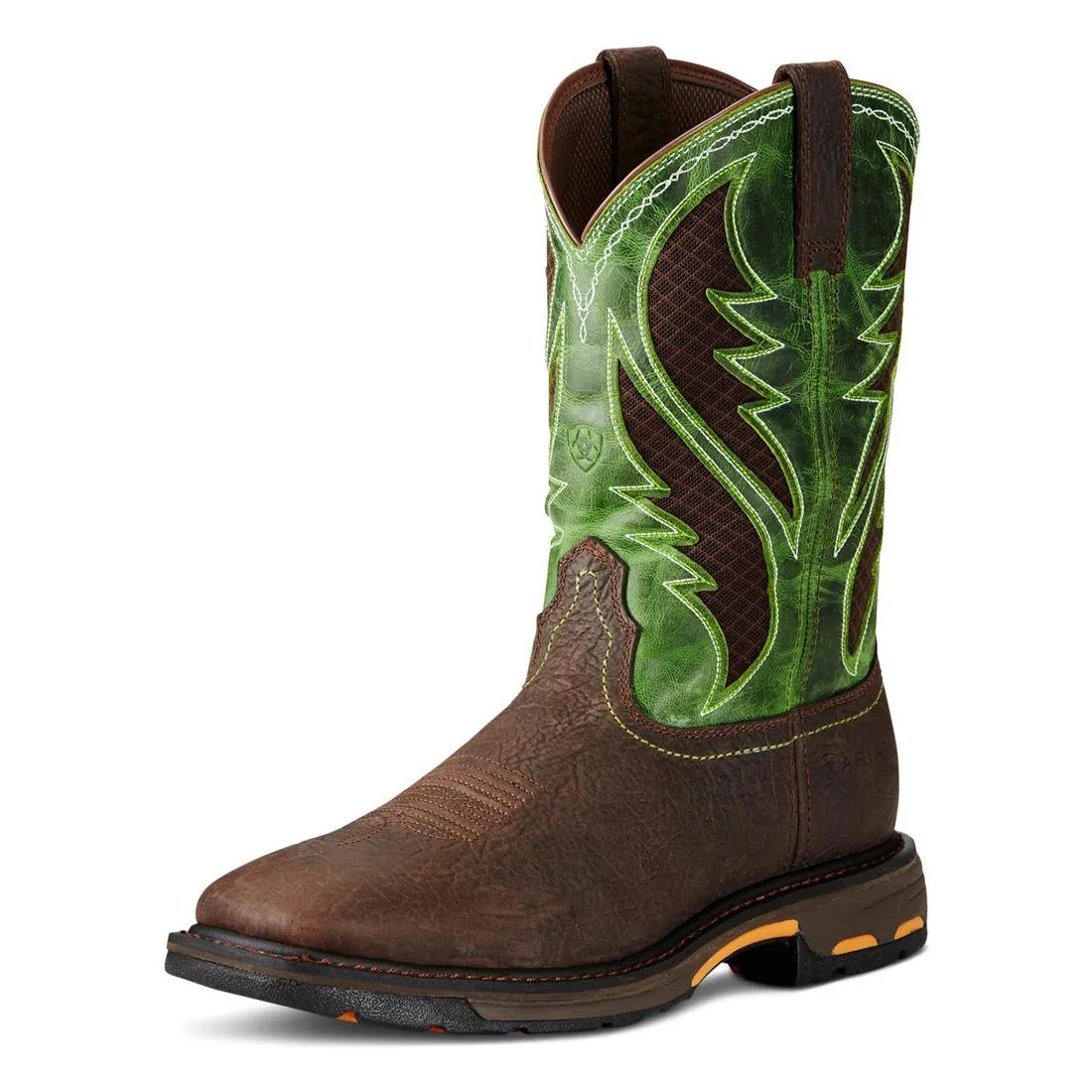 WORKHOG VENTTEK SOFTTOE WIDE SQUARE TOE BOOT BRUIN BROWN
