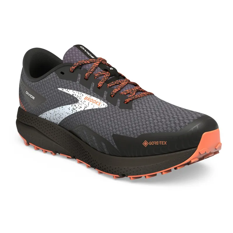 Zapatilla de running con GoreTex Brooks Divide 4 GTX Hombre Black/Firecracker/Blue