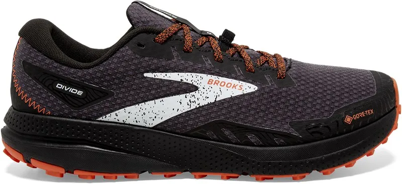 Zapatilla de running con GoreTex Brooks Divide 4 GTX Hombre Black/Firecracker/Blue