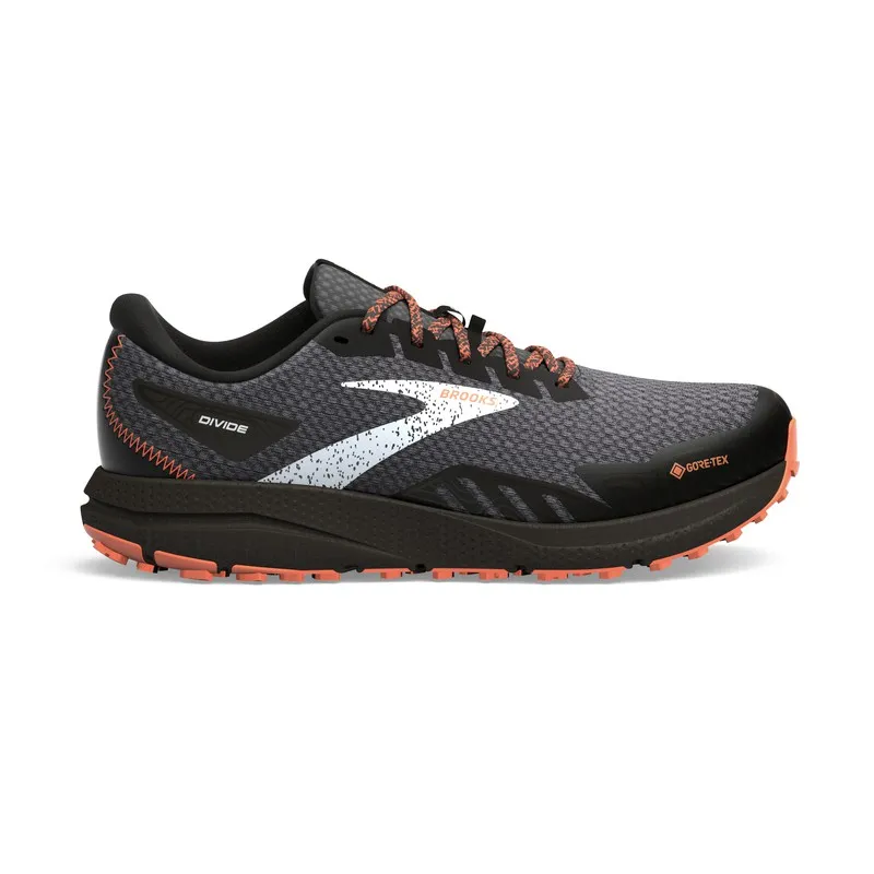 Zapatilla de running con GoreTex Brooks Divide 4 GTX Hombre Black/Firecracker/Blue