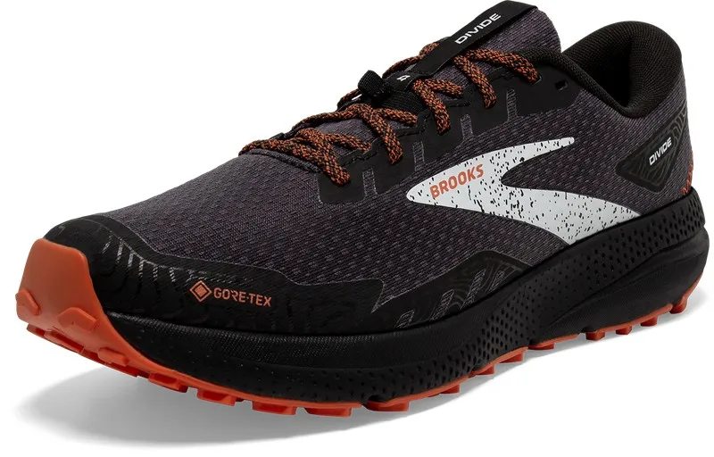Zapatilla de running con GoreTex Brooks Divide 4 GTX Hombre Black/Firecracker/Blue