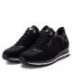 Zapatillas deportivas Refresh negras con detalles plateados, cordones y cremallera
