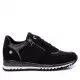 Zapatillas deportivas Refresh negras con detalles plateados, cordones y cremallera