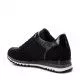 Zapatillas deportivas Refresh negras con detalles plateados, cordones y cremallera