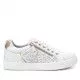 Zapatillas deportivas Xti blancas con orificios y detalles dorados