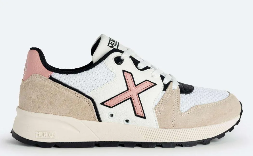 Zapatillas Munich 1030 WMN 69 Blanco/Beige/Rosa