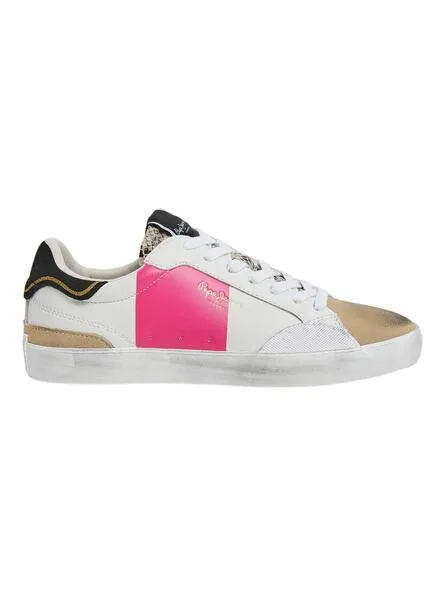 Zapatillas Pepe Jeans Lane Elle Snake Blanco
