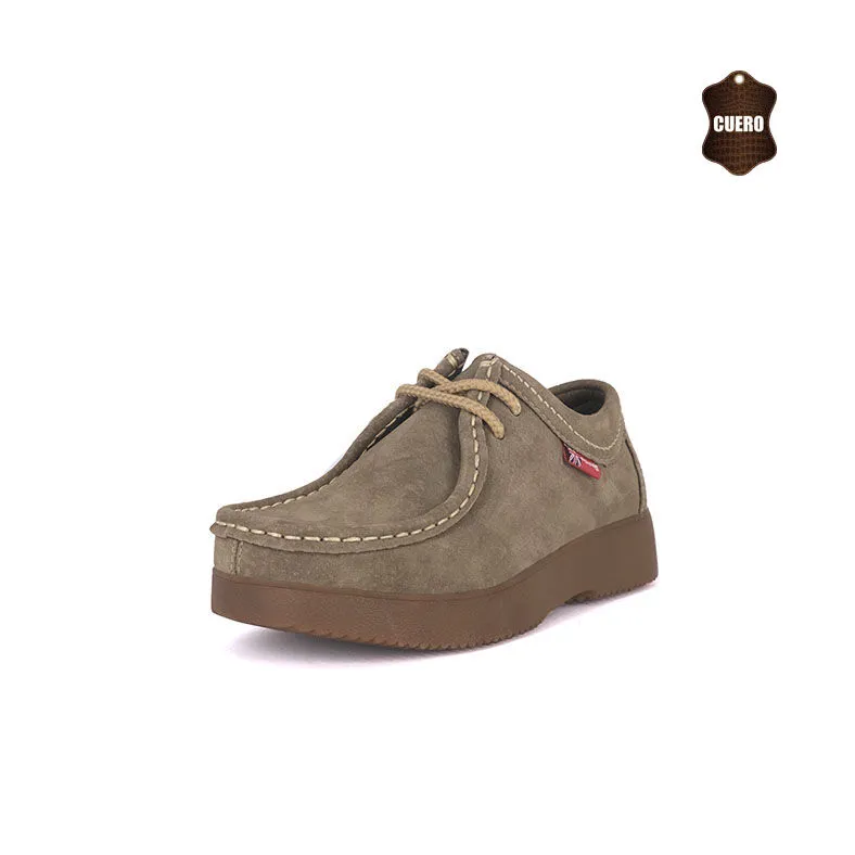 Zapato De Cuero Niño Buxus Tostado Bamboo