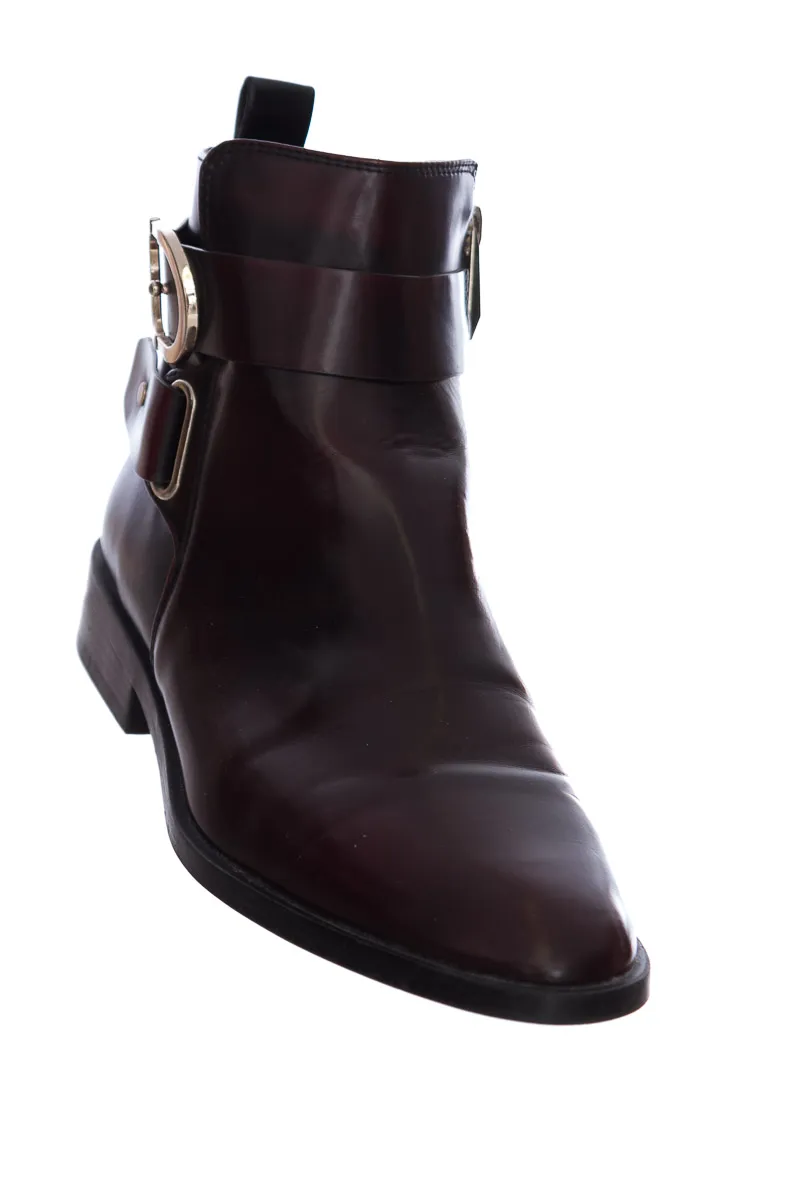 ZAPATOS COLOR VINOTINTO  ZARA