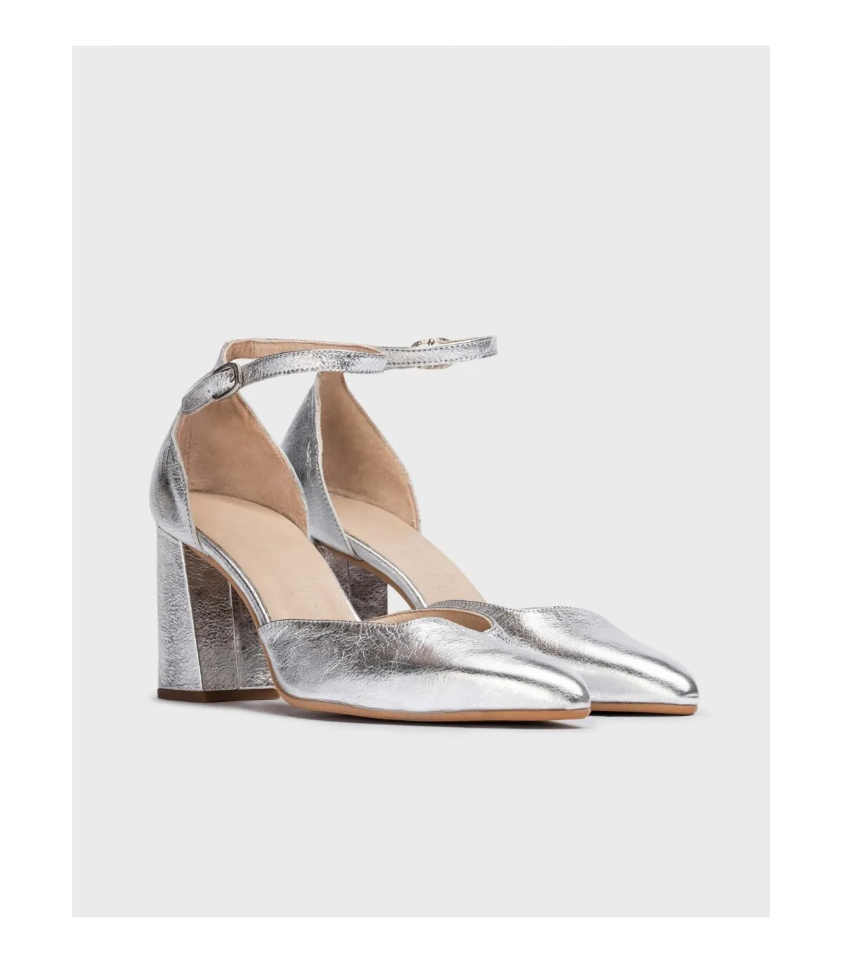 Zapatos de tacón Fátima plata Metalizados