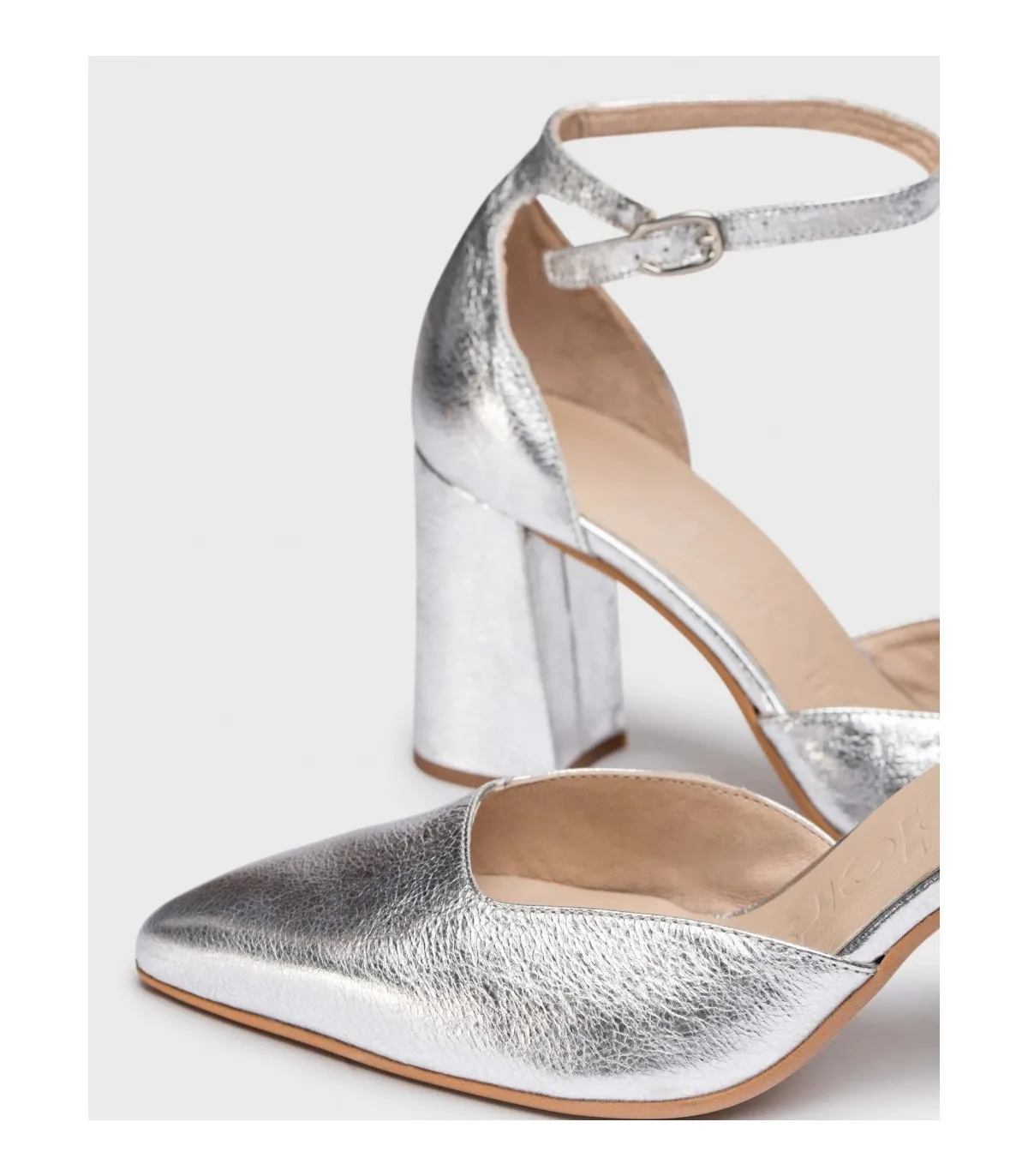 Zapatos de tacón Fátima plata Metalizados