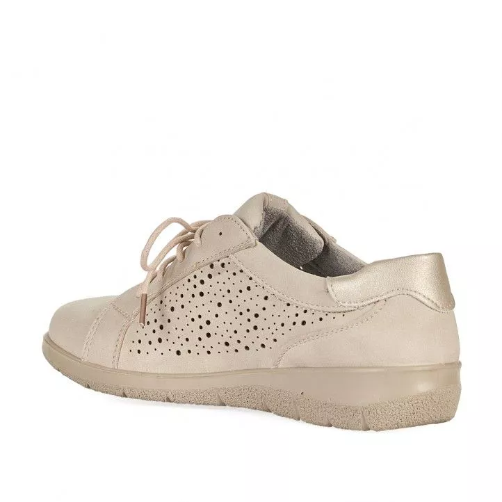 Zapatos planos You Too beige perforado