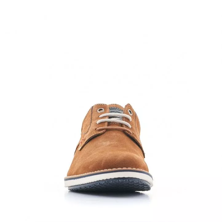 Zapatos sport Lobo de piel marrones y detalles en azul y rojo