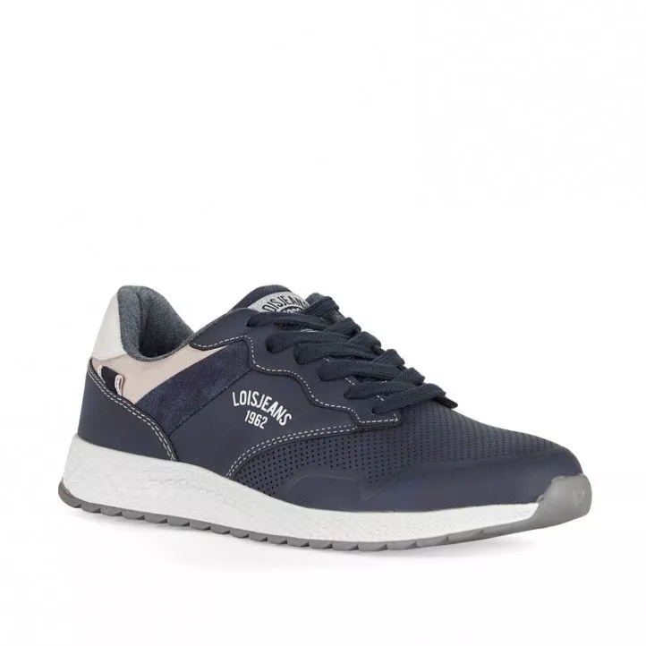 Zapatos sport Lois azules con detalles en blanco