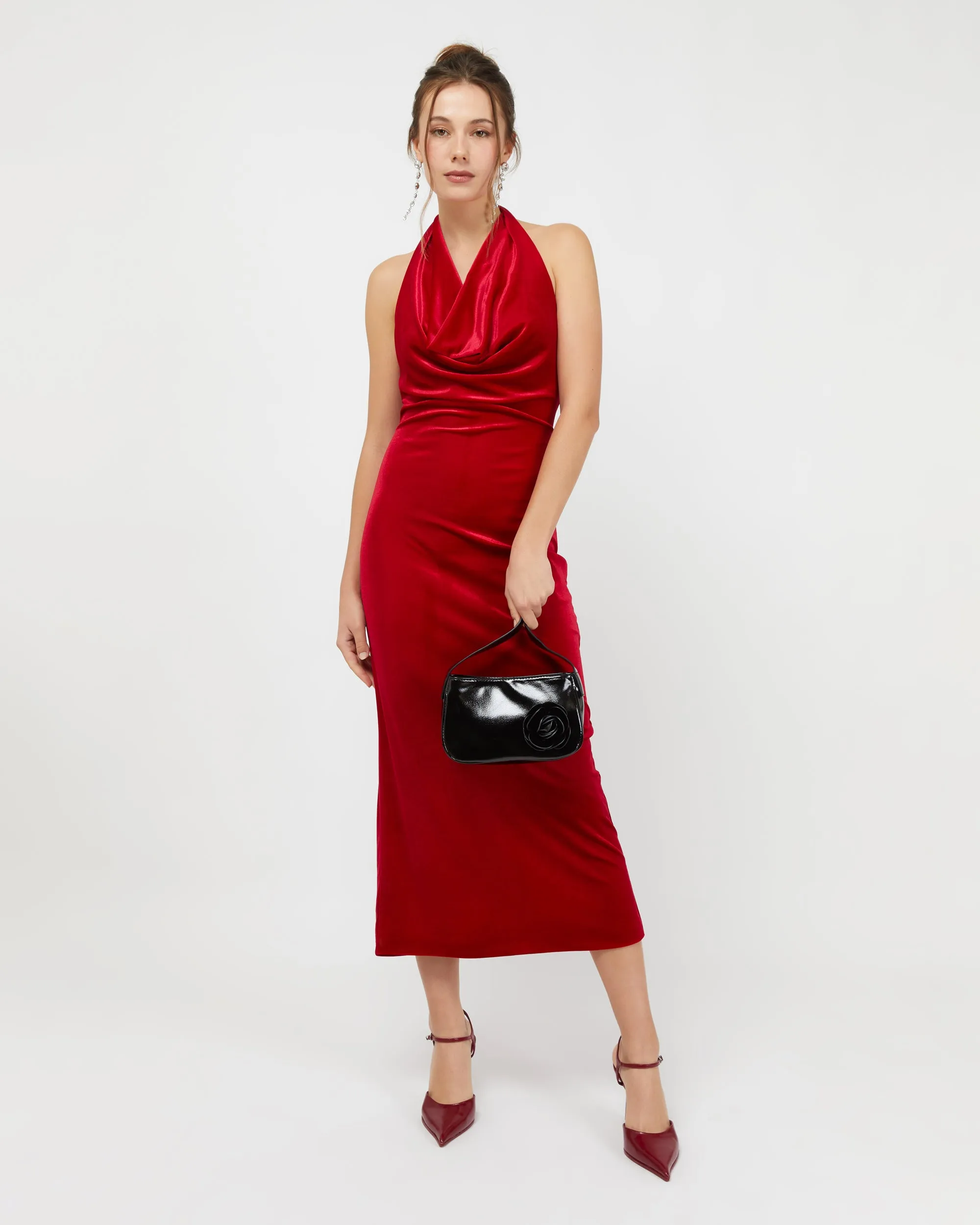 Zolu bolso de hombro de fiesta pequeo con detalle flor